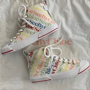 See by Chloé Aryana Logo High-Top Sneakers NWOT